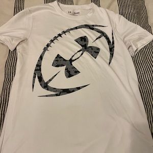 Under Armour youth medium white dri-fit shirt